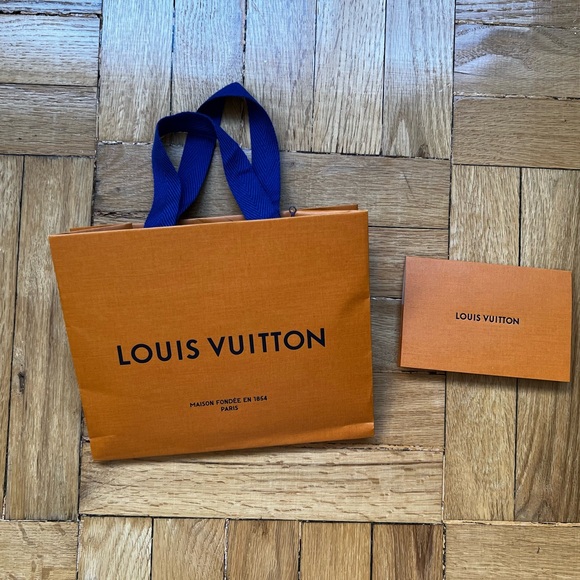 Louis Vuitton Orange Bag and envelope with Blue Handles - Picture 1 of 1
